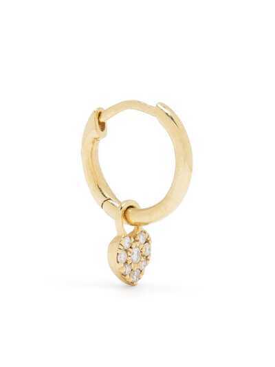 Djula серьга-кольцо из желтого золота с бриллиантами