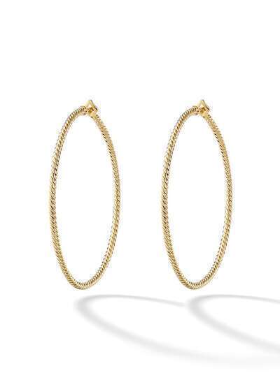 David Yurman 18kt yellow gold Cable Classics hoop earrings