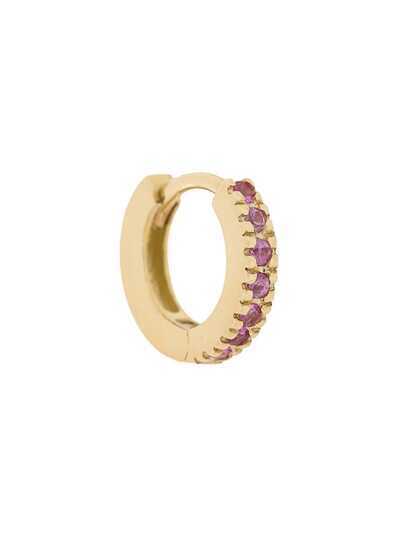 Otiumberg 9kt pink sapphire huggie hoop