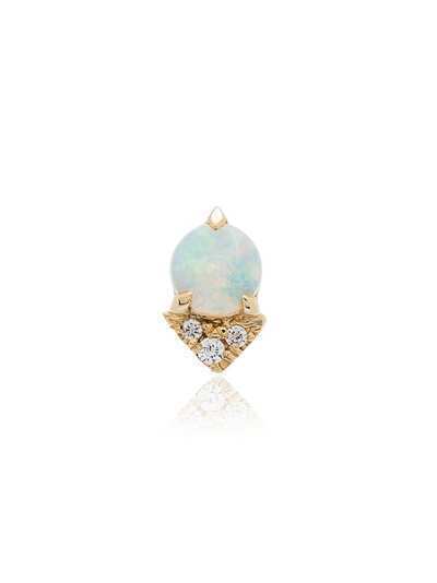 Lizzie Mandler Fine Jewelry yellow gold opal diamond earrings