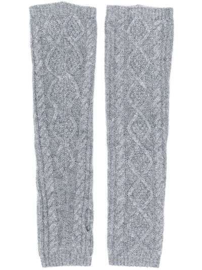 Pringle of Scotland cable knit wrist warmers