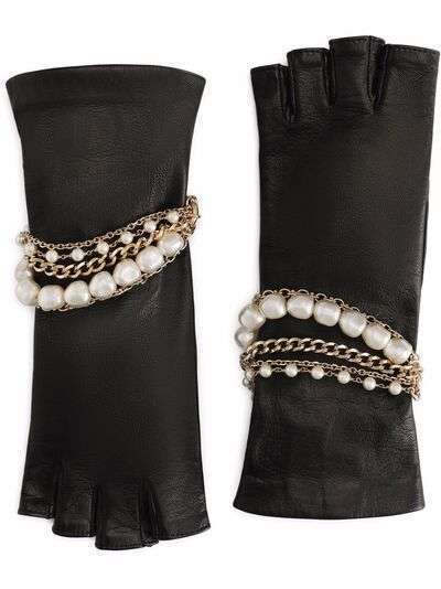 Dolce & Gabbana декорированные перчатки-митенки