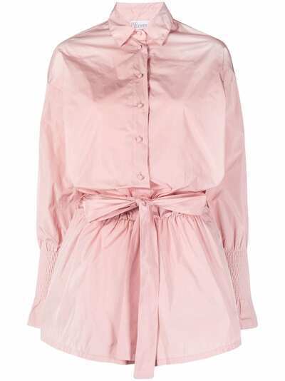 RED Valentino belted taffeta playsuit