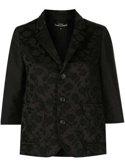 Comme Des Garçons Tricot приталенный пиджак с цветочным узором