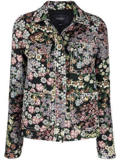 Giambattista Valli куртка-рубашка с цветочной вышивкой