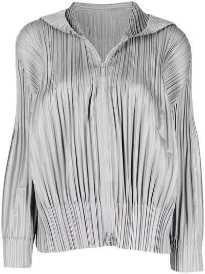 Pleats Please Issey Miyake плиссированная куртка на молнии