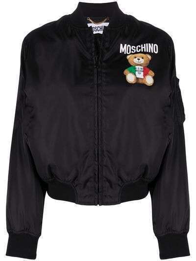 Moschino бомбер с логотипом