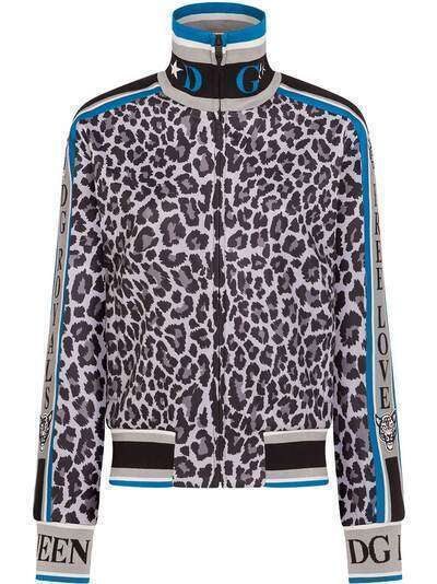 Dolce & Gabbana спортивная куртка с леопардовым принтом