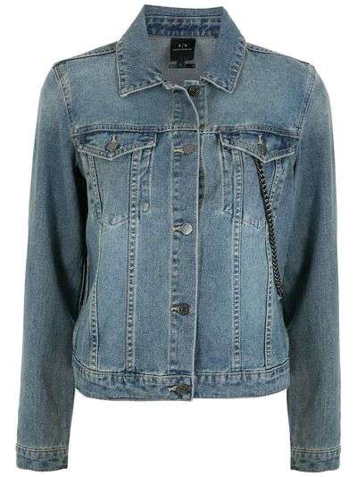 Armani Exchange джинсовая куртка с цепочками