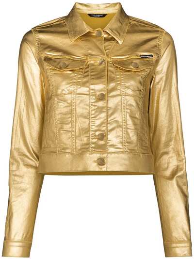 Dolce & Gabbana DOLCE CLLR PCKTS BD GOLD COATED DNM JACK
