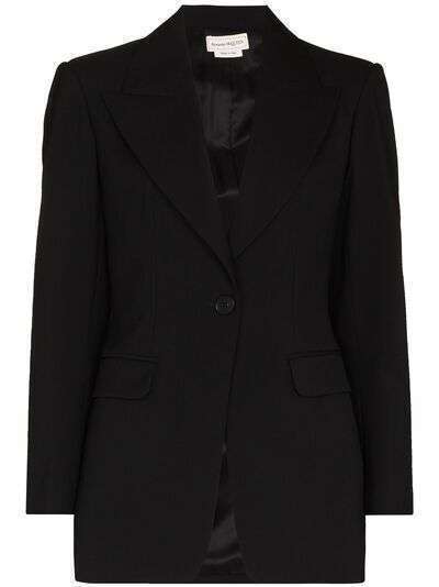 Alexander McQueen lace-up single-breasted blazer
