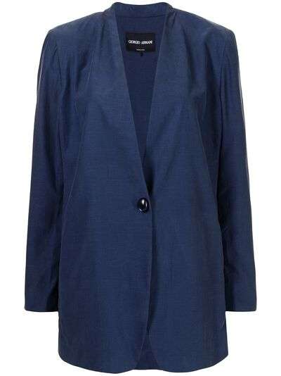 Giorgio Armani однобортный пиджак с V-образным вырезом
