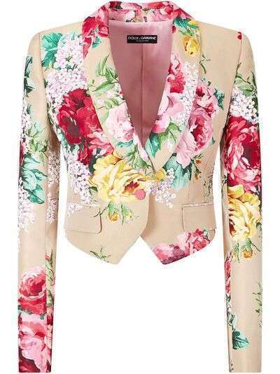 Dolce & Gabbana жакет Spencer с цветочным принтом
