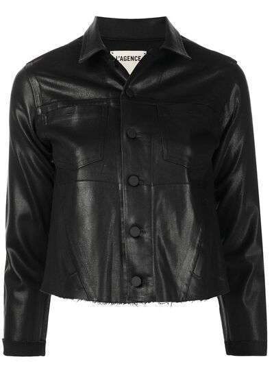 L'Agence Janelle coated leather jacket