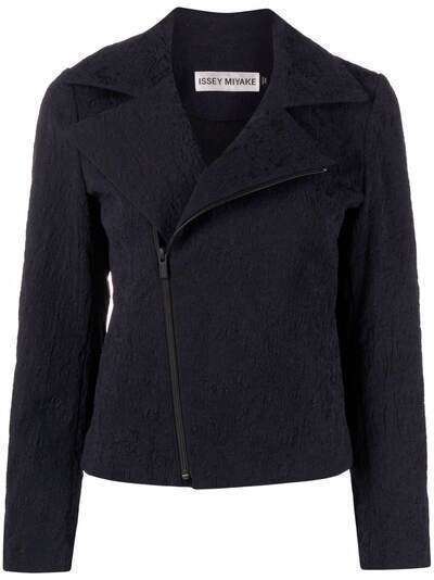 Issey Miyake zipped-up biker jacket