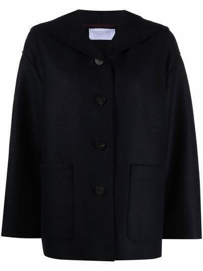 Harris Wharf London hooded button-down jacket