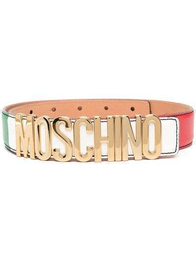 Moschino ремень в стиле колор-блок с логотипом