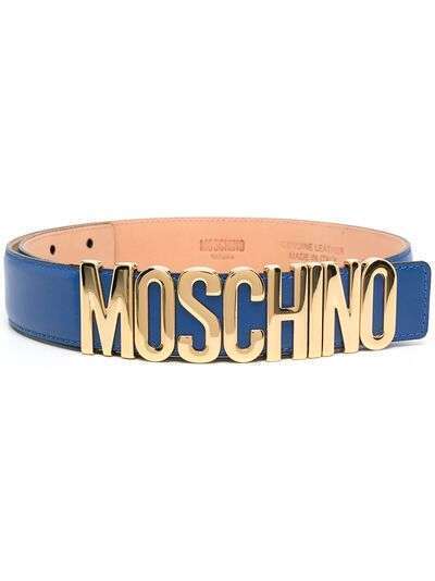 Moschino регулируемый ремень с металлическим логотипом