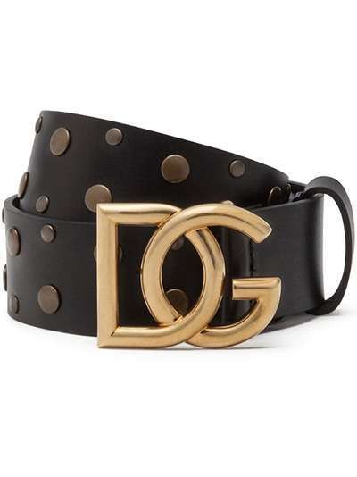 Dolce & Gabbana ремень с заклепками и пряжкой-логотипом