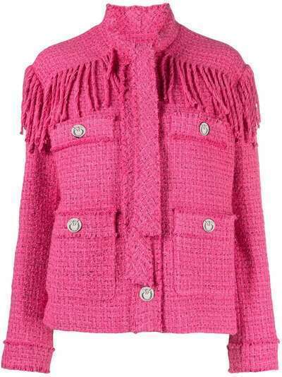 Pinko твидовый пиджак с бахромой
