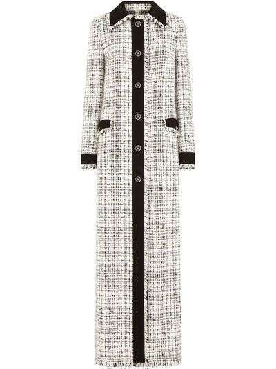 Dolce & Gabbana пальто макси из ткани букле