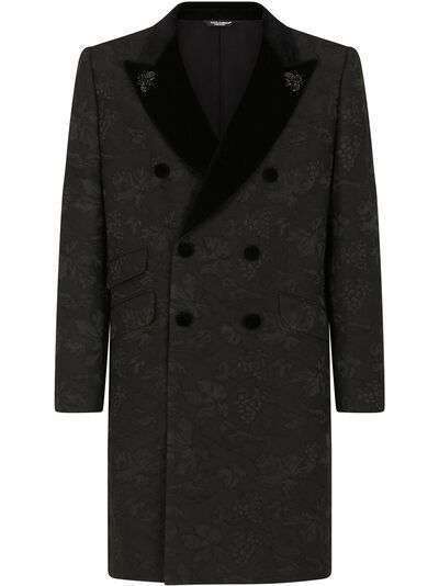 Dolce & Gabbana двубортное кашемировое пальто с поясом