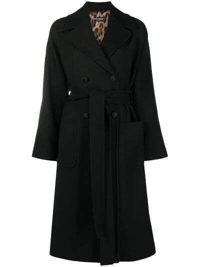 Dolce & Gabbana двубортное пальто с поясом