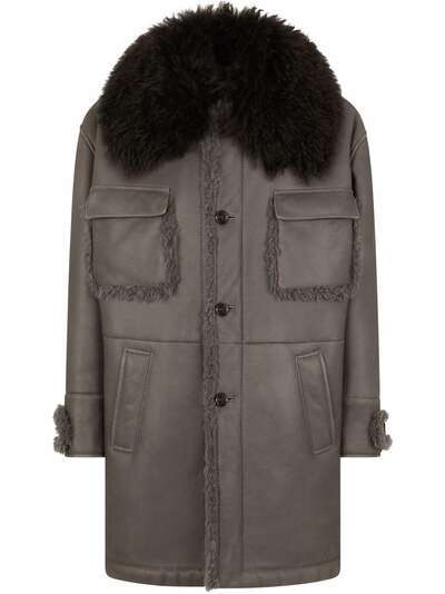 Dolce & Gabbana однобортное пальто длины миди