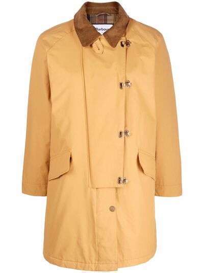 Barbour single-breasted midi coat