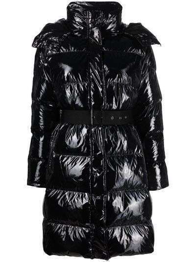 Pinko belted puffer coat