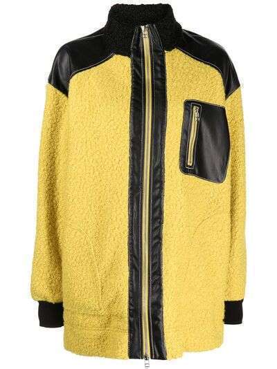 STAUD two-tone zip-up coat