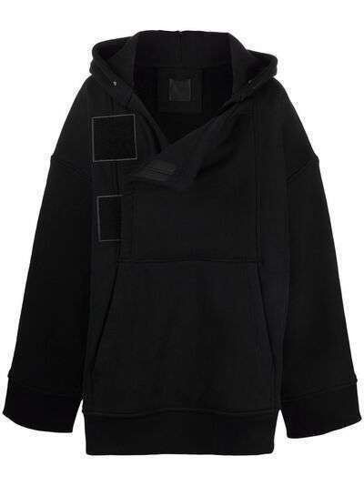 Givenchy concealed-fastening hooded coat