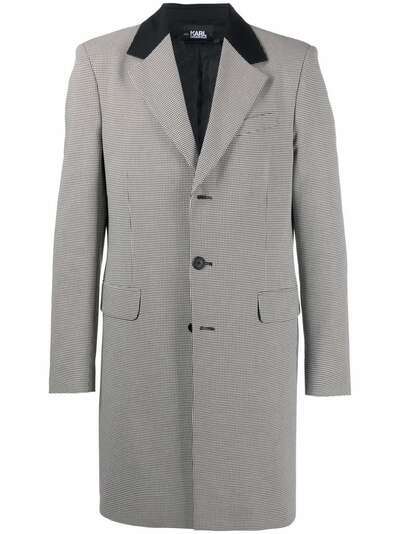 Karl Lagerfeld однобортное пальто узкого кроя