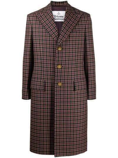 Vivienne Westwood однобортное пальто в клетку