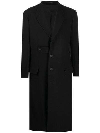 Yohji Yamamoto однобортное пальто тонкой вязки