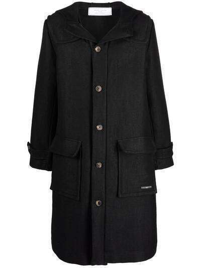 Société Anonyme однобортное пальто с капюшоном