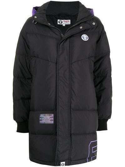 AAPE BY *A BATHING APE® пуховик с логотипом