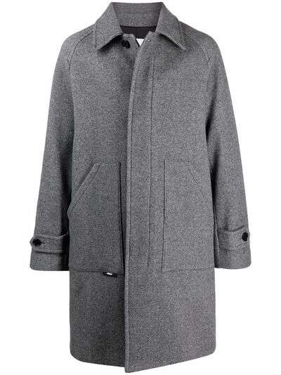 MSGM однобортное пальто с потайной застежкой