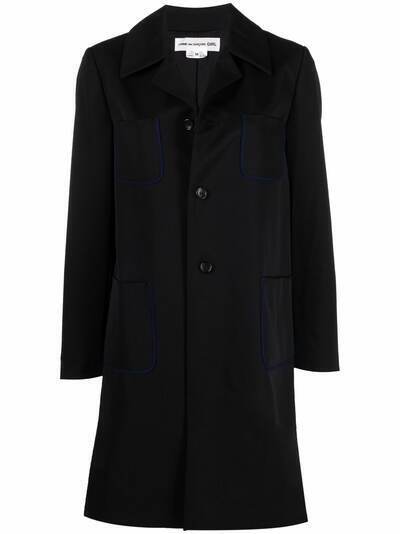 Comme Des Garçons Girl пальто с карманами и контрастной отделкой