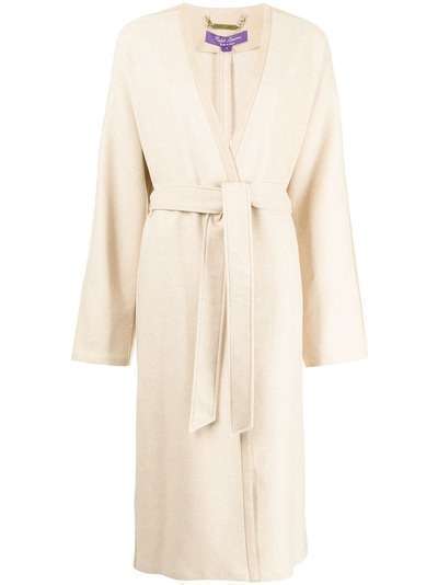 Ralph Lauren Collection tie-fastening knitted coat