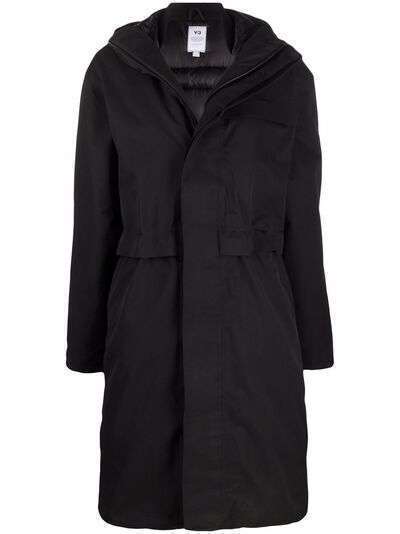 Y-3 down-padded hooded parka coat