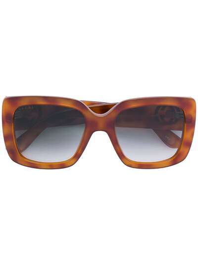 Gucci Eyewear солнцезащитные очки в черепаховой оправе