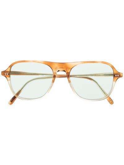 Oliver Peoples солнцезащитные очки-авиаторы черепаховой расцветки