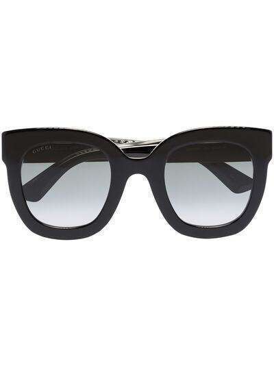 Gucci Eyewear солнцезащитные очки в квадратной оправе с логотипом GG Star