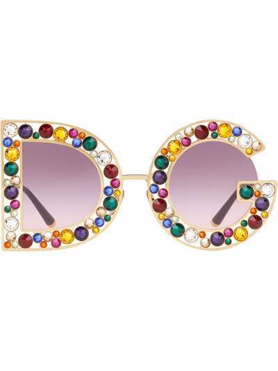 Dolce & Gabbana Eyewear солнцезащитные очки с кристаллами