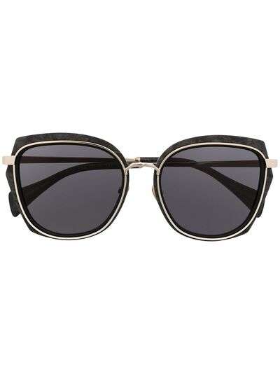 Yohji Yamamoto солнцезащитные очки в оправе 'кошачий глаз'