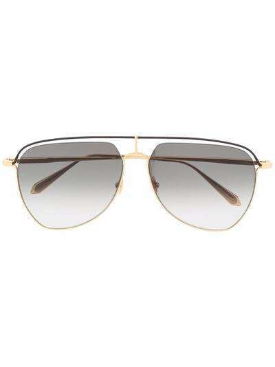 Linda Farrow солнцезащитные очки-авиаторы с затемненными линзами