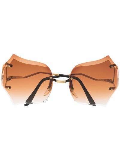 Linda Farrow солнцезащитные очки с затемненными линзами