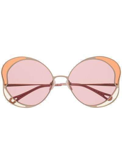 Chloé Eyewear солнцезащитные очки Gemma в круглой оправе