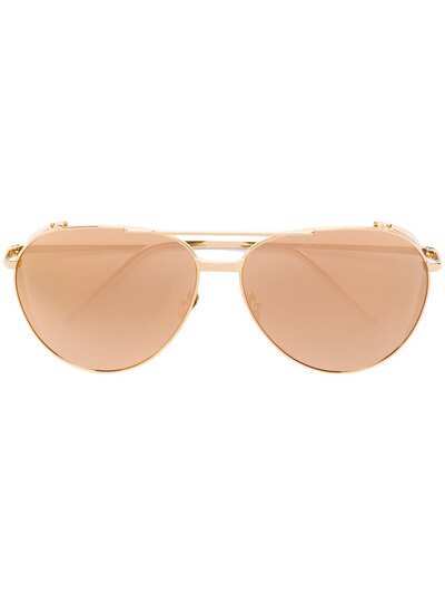 Linda Farrow солнцезащитные очки-"авиаторы"